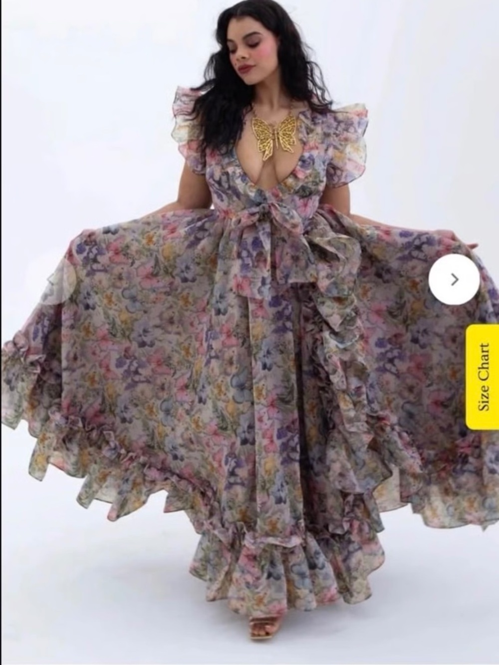 Selkie Butterfly Botanics Melrose Gown in 6x, BNWOT